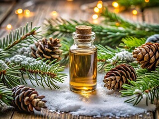 Essential Oil Aromatherapy with Pine Boughs and Cones for Winter Wellness
