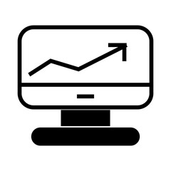 computer monitor with grow chart