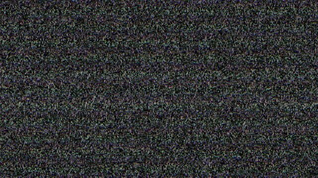 Old Cathode Ray Television Screen Static Signal Noise