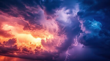 Lightning illuminating the sky during a Texas storm.