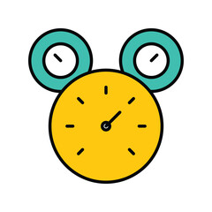 Speedometer color line icon with white background vector stock illustration