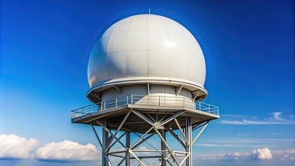 tower of meteorologic radar with white dome on top