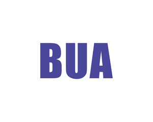 BUA logo design vector template. BUA