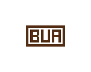 BUA logo design vector template. BUA
