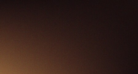 Abstract brown dark golden gradient background with grainy noise effect for design