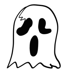 black and white ghost
