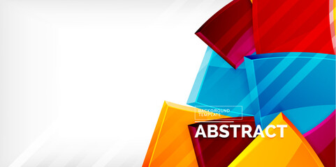 Vector abstract color geometric shapes. Illustration For Wallpaper, Banner, Background, Card, Book Illustration, landing page