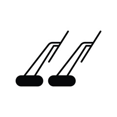 Wiper  glyph icon with white background vector stock illustration