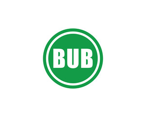 BUB Logo design vector template. BUB