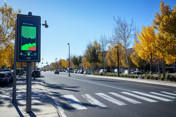 Crosswalks with real-time air quality information displays