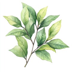 Fototapeta premium Bay leaves relieve arthritis pain on white background.