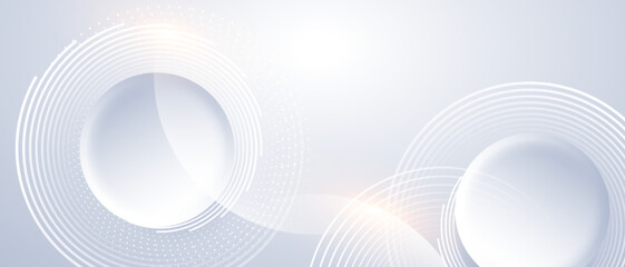 Abstract grey background with dynamic circle lines.