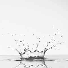 Clear liquid splash on white background