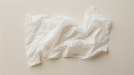 Obraz premium White Tissue Paper on Beige Background
