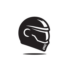 Motorcycle Helmet Design Black White Logo.eps