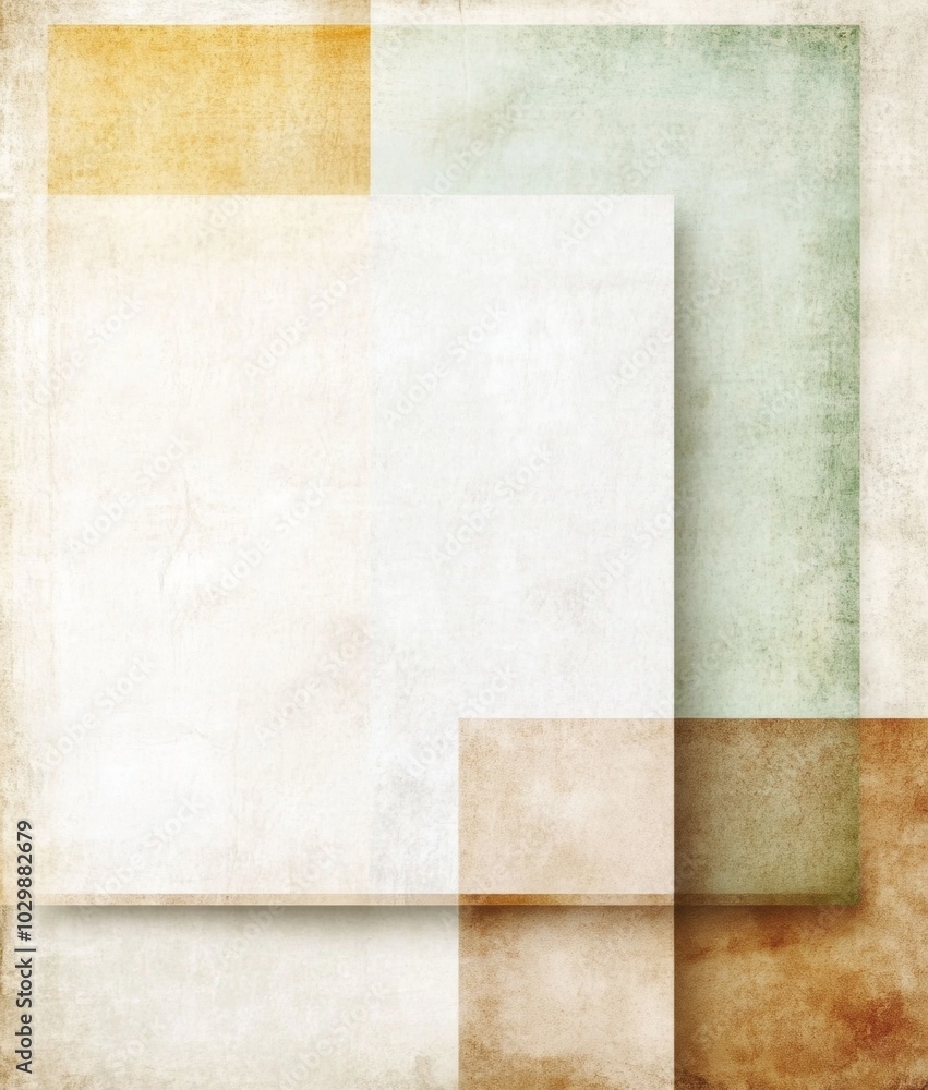 Poster Minimalistic Abstract Background with Simple Geometric Forms and Neutral Colors