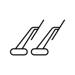 Wiper  line icon with white background vector stock illustration