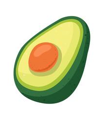 flat avocado hand drawn