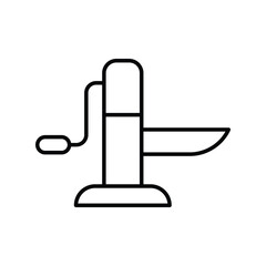 Lifter  line icon with white background vector stock illustration