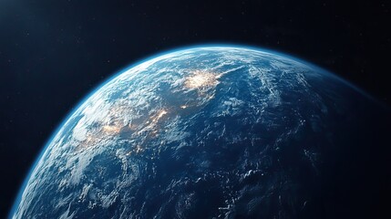 Planet Earth appears in high definition.