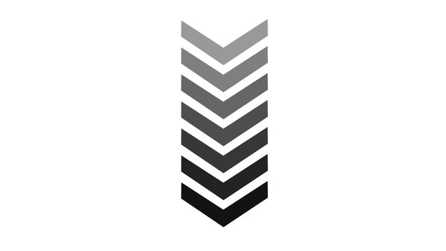Neon down direction arrow icon animation on black background.Sign Arrows Animation