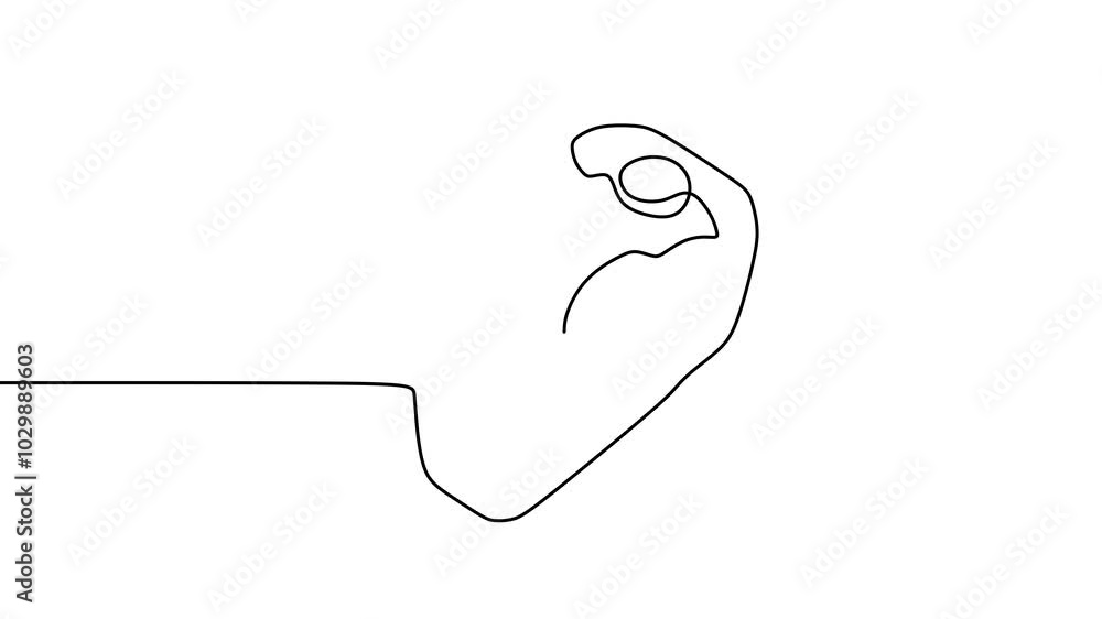 Poster continuous drawing line art of dslr camera with black line and white background. one line