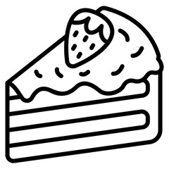 Cake Slice Icon Element For Design