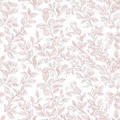 Delicate Floral Pattern with Soft Hues Ideal for Backgrounds Textiles and Nature-Inspired Designs