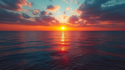 Obraz premium Solar panels generating eco-friendly energy at sunset, illustrating a concept of sustainable power.