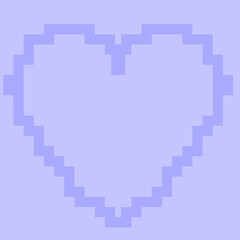 Pixel Art Purple Heart Design on Lavender Background