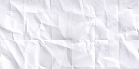 Wrinkled paper realistic  crumpled texture effect and creases vector. Blank white square paper sticker label isolated on white background.