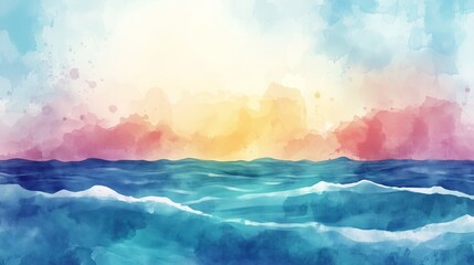 Watercolor background frames borders