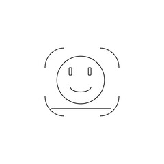 Face  scanning or id verify Icon isolated  with white background.