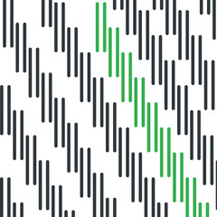 Vertical double lines create a texture with a green highlighted area.
