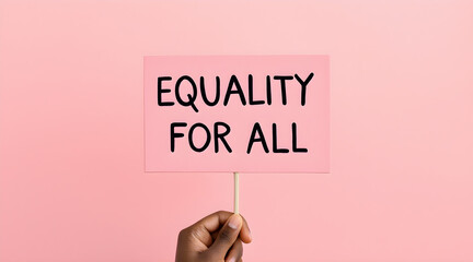 Hand Holding Equality For All Sign