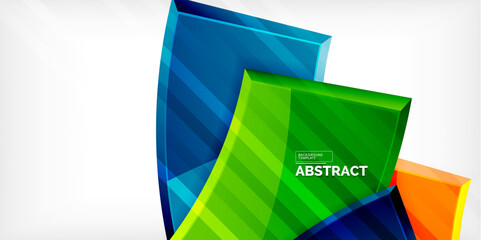 Vector abstract color geometric shapes. Illustration For Wallpaper, Banner, Background, Card, Book Illustration, landing page