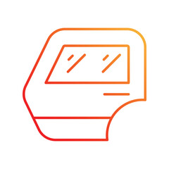 Car Door gradient icon with white background vector stock illustration
