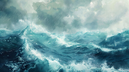 Stormy Sea watercolor