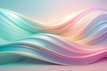 Fototapeta premium Soft pastel abstract background with flowing shapes