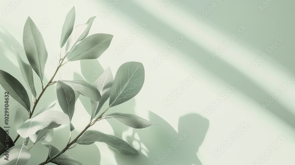 Poster elegant matte gradient transitioning smoothly from soft sage green to light olive, creating a serene