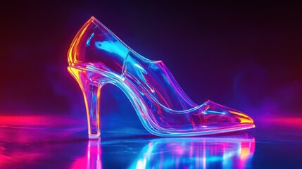 Glass Slipper in Neon Lights