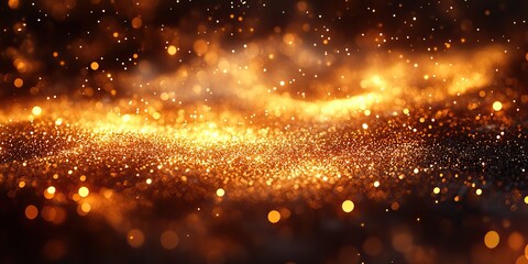 Obraz premium A golden light background offers an abstract, shimmering effect.