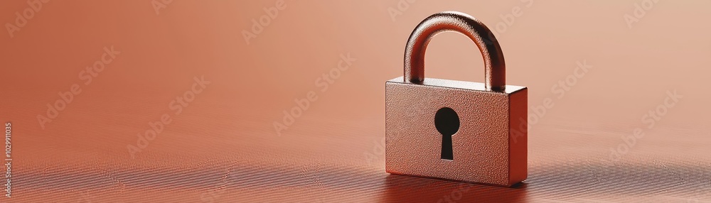 Aufkleber glowing digital padlock in a network interface, symbolizing cybersecurity, digital security, data pr
