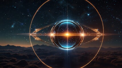 Obraz premium a circle of light and the universe