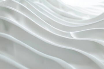 Obraz premium Serene wave outline creating a tranquil pattern on a white background