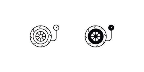Tire  set icon with white background vector stock illustration