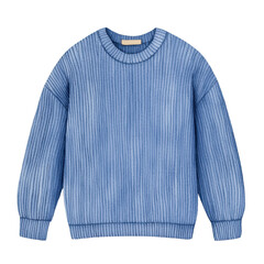 Obraz premium A blue sweater with white stripes