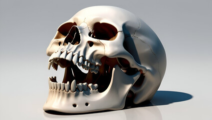 Exploring the Intricacies of a Realistic 3D Skull Model: A Detailed Artistic Perspective on Anatomy...