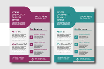 modern business flyer template, abstract business flyer and creative design.