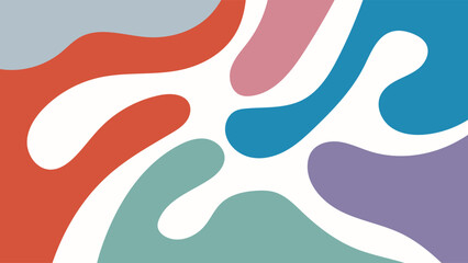 ABSTRACT BACKGROUND COLORFUL WITH HAND DRAWN SHAPES FLAT DESIGN VECTOR TEMPLATE FOR WALLPAPER, COVER DESIGN, HOMEPAGE DESIGN